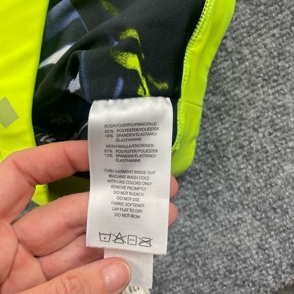 RISE by LULAROE Rise 2020 Invincible Racerback Sports bra yellow/black size: 2X - Picture 4 of 7